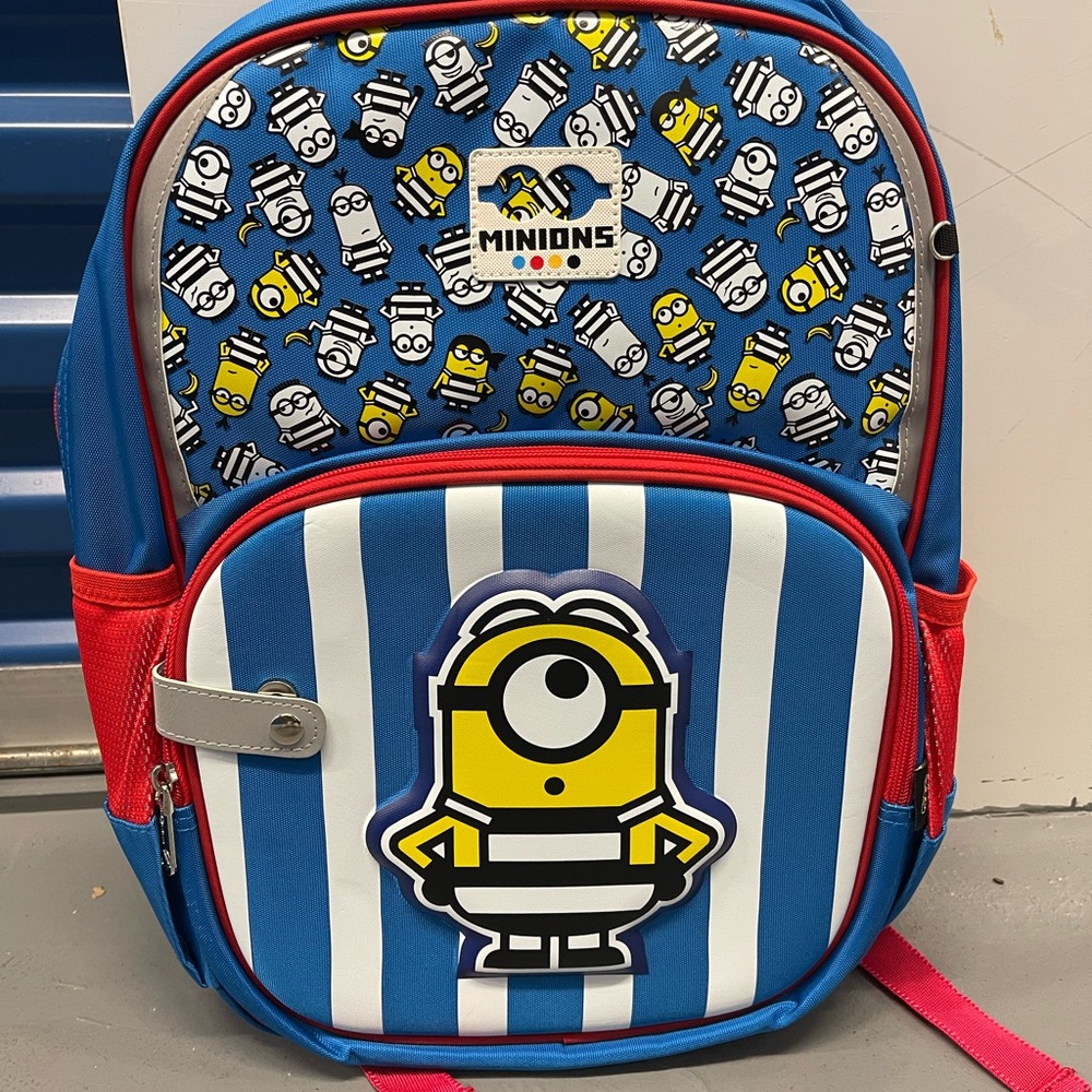 Universal Blue and Red Minion Backpack
